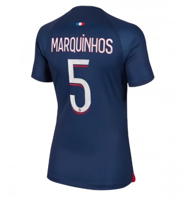 Maillot de foot Paris Saint-Germain Marquinhos #5 Domicile Femmes 2023-24 Manches Courte